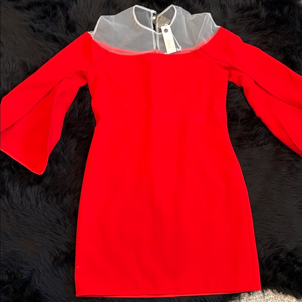 Anne Fountaine  cocktail Dress with Sheer Neckline